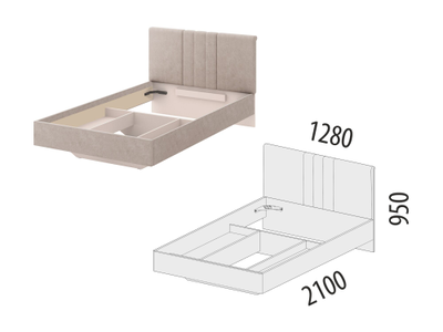 Каркас кровати Флоренция 904.03