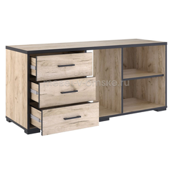 ОМ100 Тумба офисная с ящиками Гермес Лофт. Размер: 1200*542*390