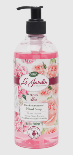 DALAN жидкое Мыло парфюмированное пион и роза горошек Le Jardin 500 мл