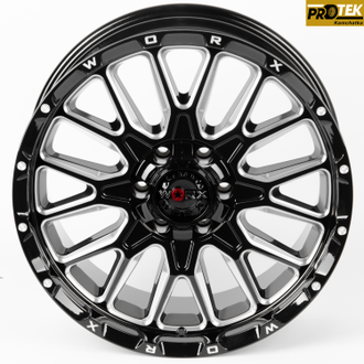 Комплект дисков R20 9,0J ET+18 6*135/6*139,7 WORX 818 Черный с фрезеровкой (80333)