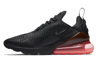 Nike Air Max 270 черные с красной пяткой