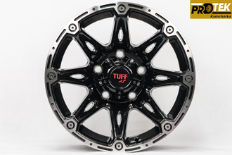 Комплект дисков R17 9,0J ET-40 5*150 TUFF A.T. T-01 Черный с полированным ободом (R606)