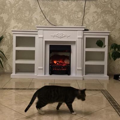 Электрокамин Брукс LUX WT с очагом Fobos