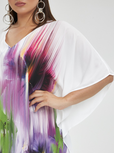 Платье нарядное с принтом "фиалка"