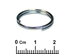 Кольцо основа для брелка и ключей К-01 серебро