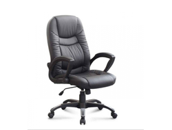 Кресло офисное Аляска черная экокожа