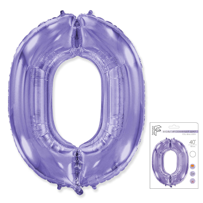 Цифра фольгированная Лиловая 102 см.