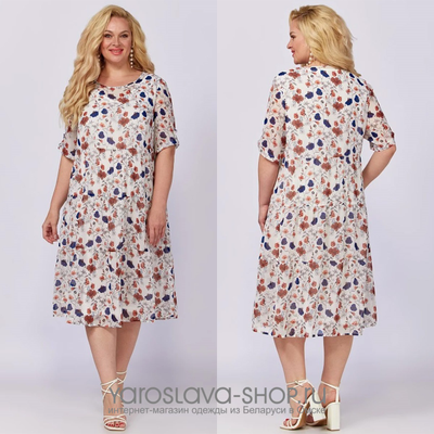 Шифоновое платье с цветочным орнаментом