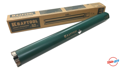Алмазная коронка Kraftool Diamond 52 мм, 450 мм, 1 1/4" 29825-052