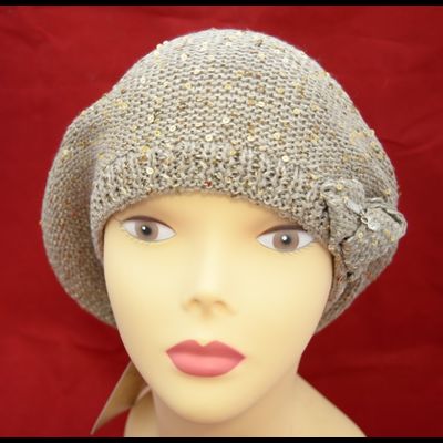 Летний берет вязаный Vizio Италия 5050 золото