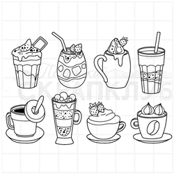 Штамп Кофейные напитки