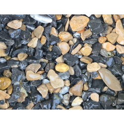 Чёрный кофе мраморная крошка галтованная, фракция 3-5 мм