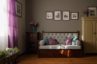 Тумба Бьерт 1-44 из массива сосны на высоких ножках  52 х 33 х 96 см