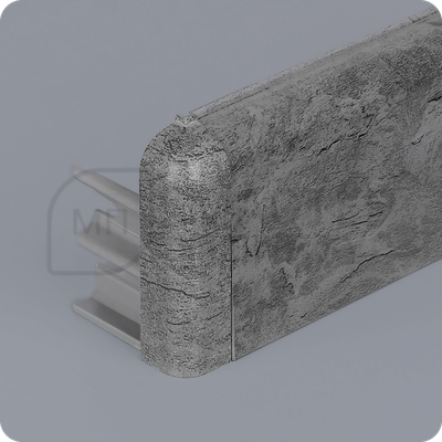 Плинтус из дюрополимера Comfort Classic 80 Лофт серый с наружным углом