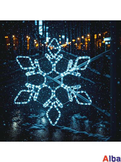 Светодиодная консоль Снежинка, 1м