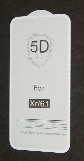 Защитное стекло для iPhone XR 4D белое