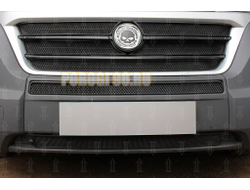 Защита радиатора Fiat Ducato IV 2014- (5 частей) black верх