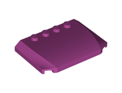Wedge 4 x 6 x 2/3 Triple Curved, Magenta (52031 / 6116974 / 6353791)