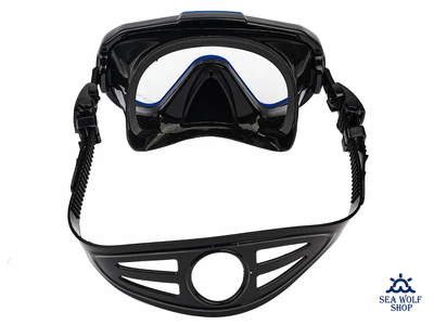 Маска с трубкой Sargan "ДАЙВА-С" черный/синий