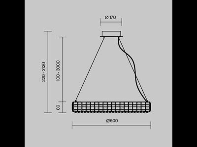 Подвесной светильник Castello, MOD335PL-L30CH3K