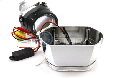 Бленда (маска) для линз 2.5 дюйма, F-Style с кольцом CREE (белый) 2 режима, 1шт