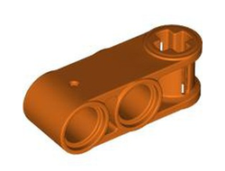 Technic, Axle and Pin Connector Perpendicular 3L with 2 Pin Holes, Reddish Orange (42003 6483802)
