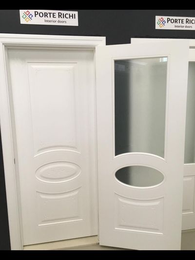 PORTE RICHI (Беларусь). АУРА, ГАБРИЭЛЛА (ЛЧ61-С2), ЭМАЛЬ БЕЛАЯ. СТЕКЛО СВЕТЛОЕ С ПЕСКОСТРУЙНОЙ ОБРАБОТКОЙ