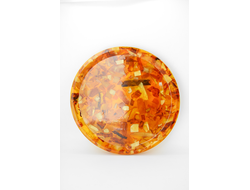 Тарелка - поднос большая со срезом янтаря