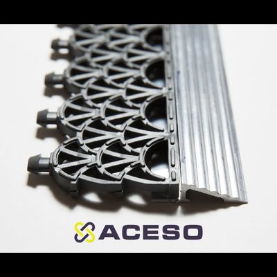 Алюминиевый профиль для фиксации грязезащитного покрытия Антикаблук, высота 10 мм (3 п.м.)