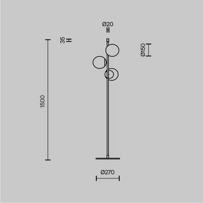 Напольный светильник (торшер) Nostalgia, MOD048FL-03G