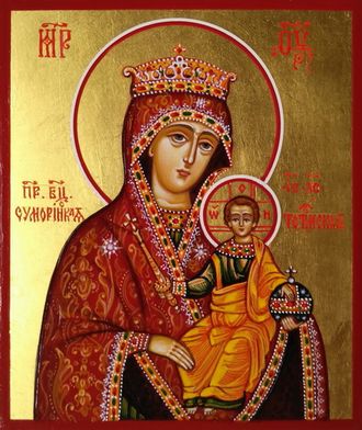 Суморинская Тотемская  Богородица. Рукописная икона.