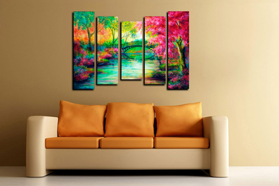 Модульная картина "Сказочный лес"