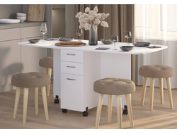 Стол-книжка с ящиками 1-6702 Белый