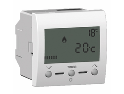 Электронный термостат с ЖК экраном, белый, 2 модуля, Efapel Quadro 45