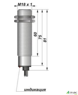 Индуктивный датчик цилиндрический с резьбой И09-NC-DC (М18х1)