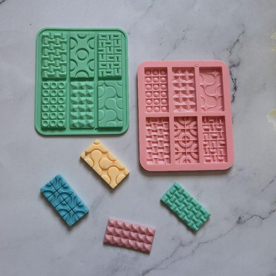 Силиконовая форма "Плитки шоколада микс", 6 ячеек