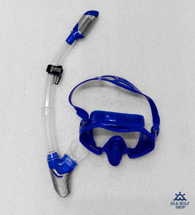 Маска для дайвинга с трубкой СВВ комплект синий