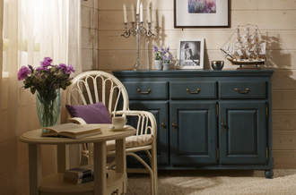 Тумба-столик круг Валенсия 2-29 из массива сосны 66 х 66 х 64 см