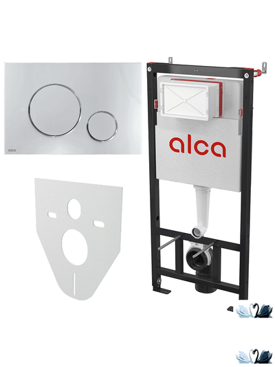 Рамная инсталляция AlcaPlast AM101/1120-4:1 RU M671-0001 SET 4v1 с хромированной клавишей у Marysя