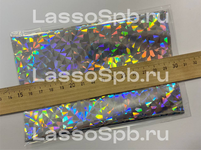 Трансферная поталь Голография Серебро Мозаика 15 см х 1 м