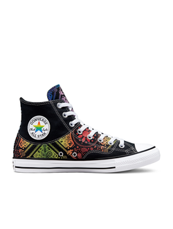 Кеды Converse Chuck Taylor All Star Pride черные высокие "Радуга" A02268C купить оригинал в Москве