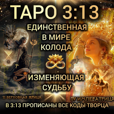 Таро 3 13 Мир Живой и Мир Иной. В стандартной коробочке, без золотых обрезов и инструкции.