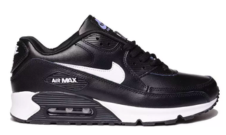 Nike Air Max 90 Черные с белым, кожа