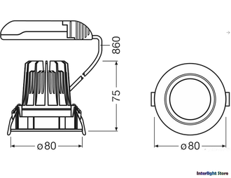 Встраиваемый светодиодный светильник Osram Ledvance Downlight M 13,5w 650lm 4000K White 50000h 220-240v