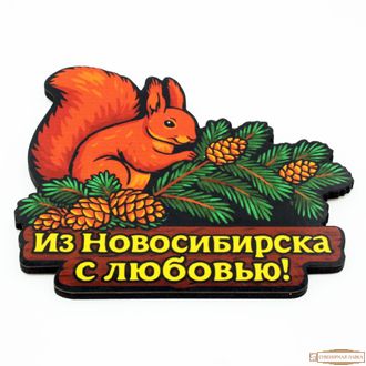 магнит цветной с любовью из Новосибирска