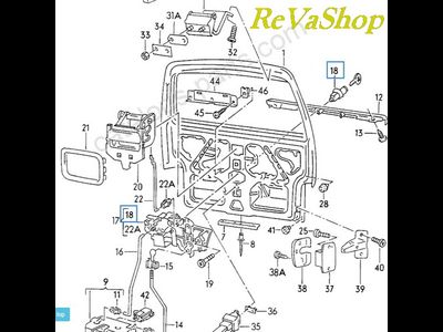 Личинка двери багажника (хлопушка) Фольксваген Т4