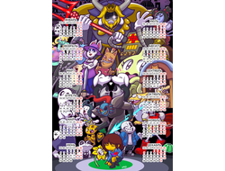 Календарь настенный Андертейл, Undertale №2