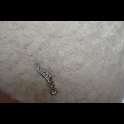 Вязаный комплект белая шапка с отворотом и шарф Vizio Италия 6270 CR