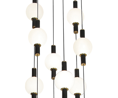 07637-18 A 19(01) Подвес диммируемый Луена черный d40 h210 Led 90W (3000-6000K) с пультом ДУ