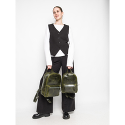 Женский кожаный рюкзак Anzolla dark green (арт. 
3040-11)